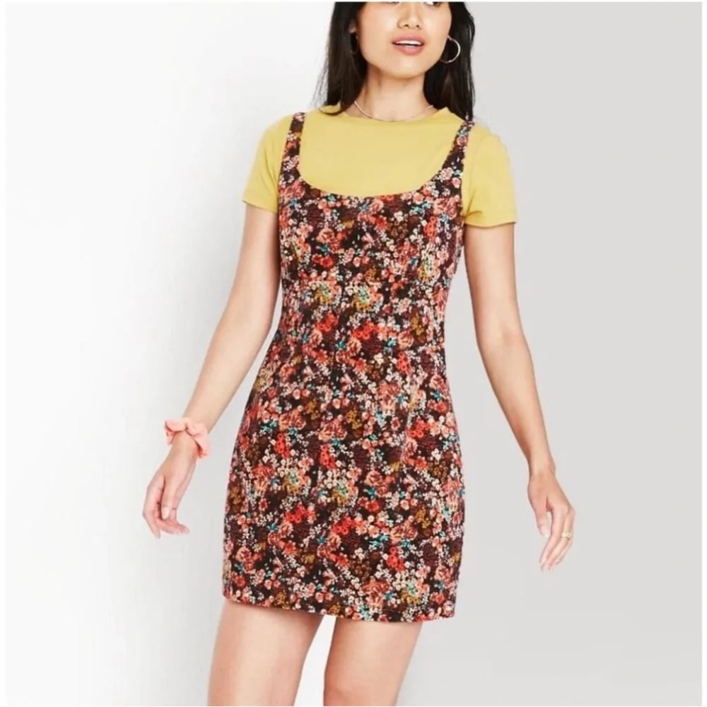 Wild Fable Curdoroy Flower Mini Dress